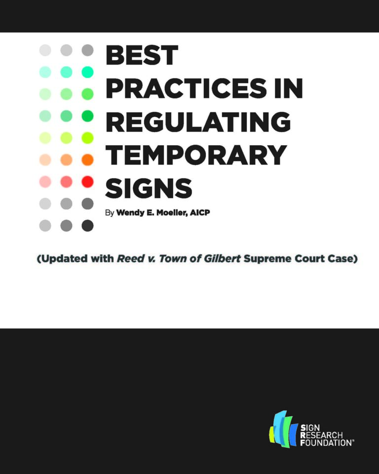 Best Practices in Regulatory Temporary Signs poster