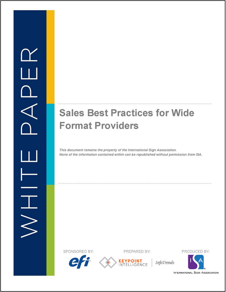 Sales Best Practices for Wide Format Providers Folder