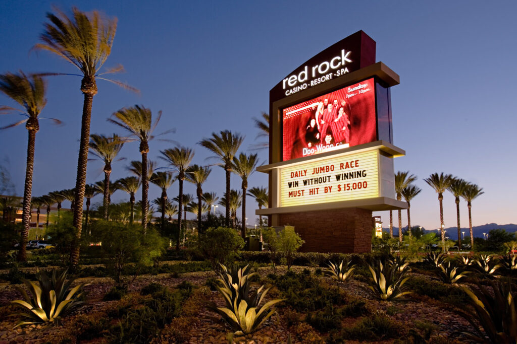 Red rock Casino resort spa signage